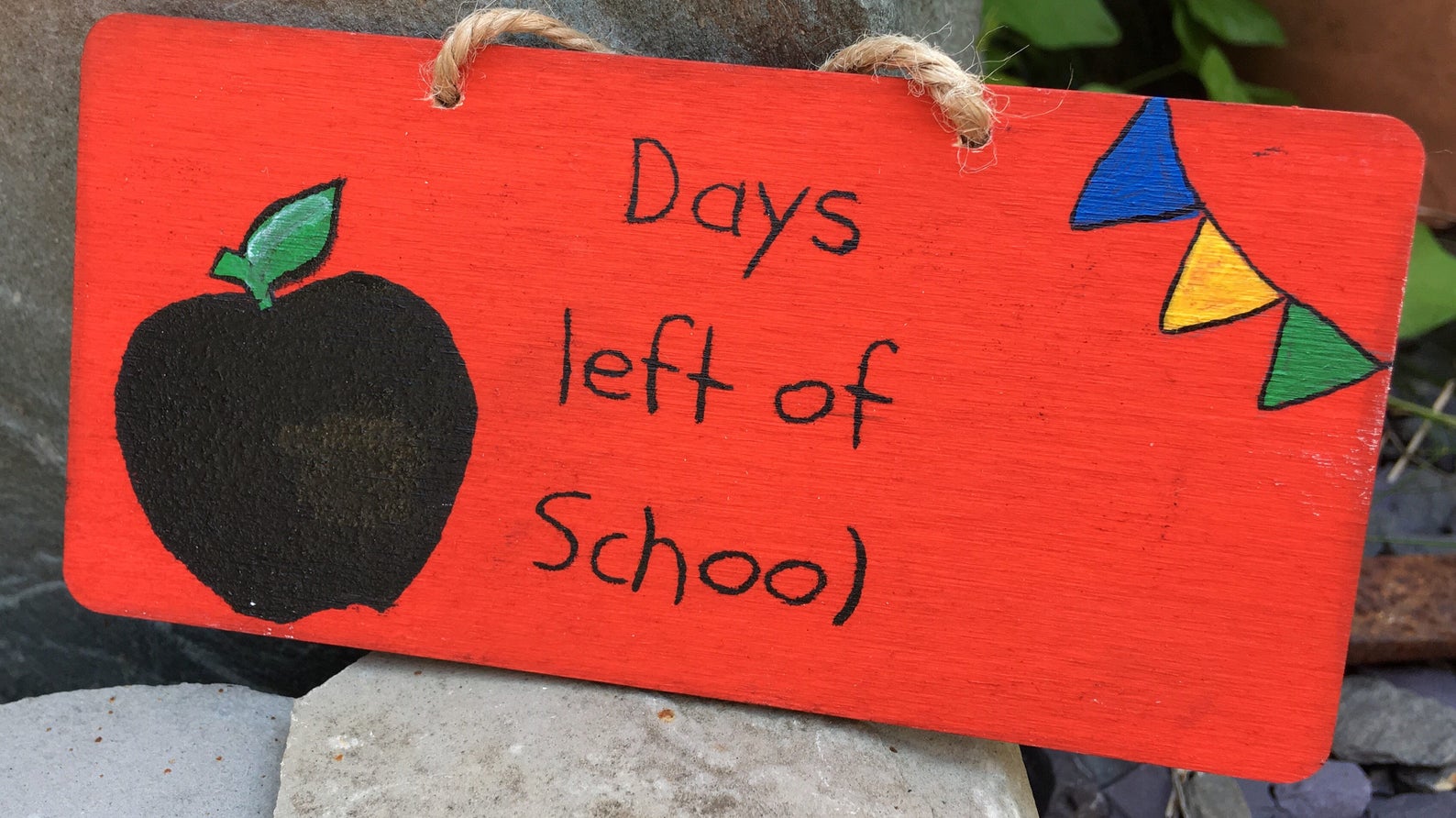 Days Left of School Countdown Sign School Countdown Plaque Etsy