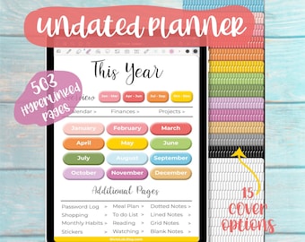 Ipad Digital Journals 2 Layout included: Timed & Untimed daily planners Undated monthly and weekly planners - 503 hiperlinked pages