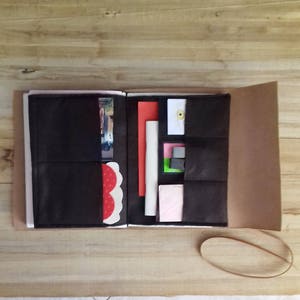 Travelers notebook wallet insert in 16 colors felt fabric to custom as you like: card pockets, envelope wallet, pencil wallet & cases image 5