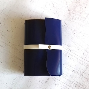 Trifold vegan notebooks cover with two elastics and snap closure Personalized colors & size Waterproof Recycled Vegan Handmade Gift