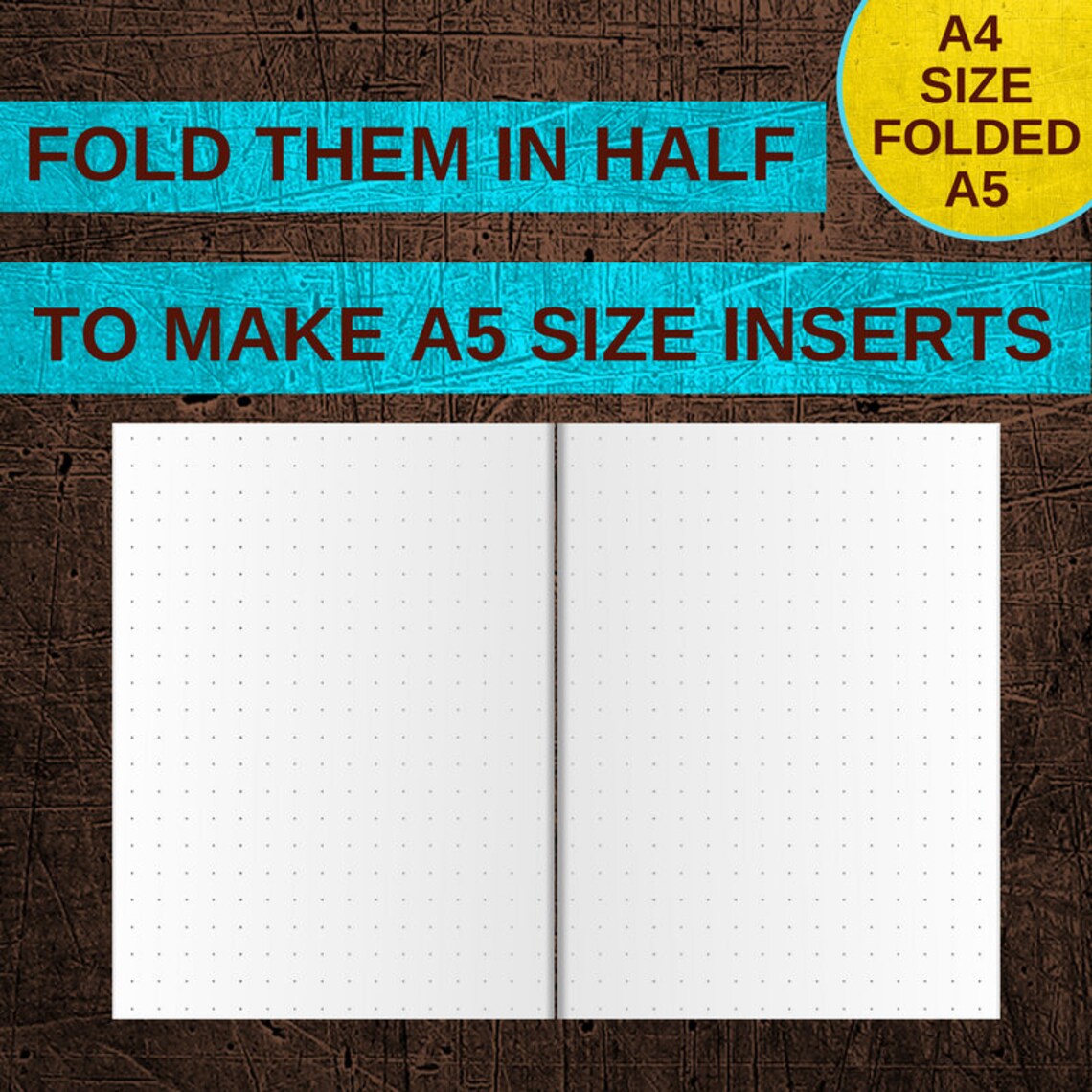 Printable Inserts for Travellers Notebook All Size Dotted Grid | Etsy