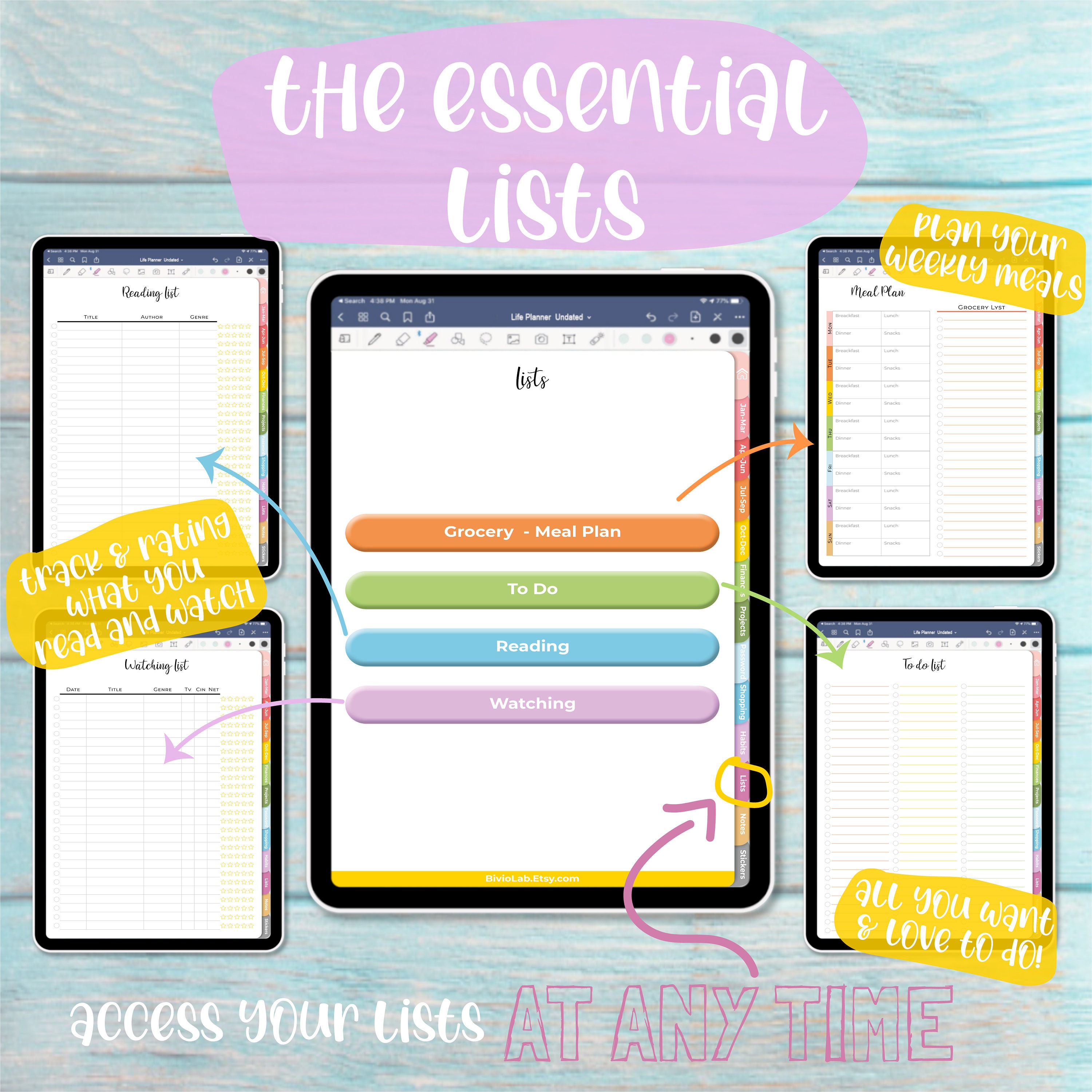 Onenote digital planners for smartphone tablet & desktop Work Etsy