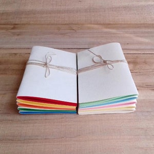Insertos Midori Juego de 4 recambios para cuadernos de viajero A4 B5 x 224 páginas Cubierta de cartón marfil o negro Papel en 12 colores arcoíris y pastel
