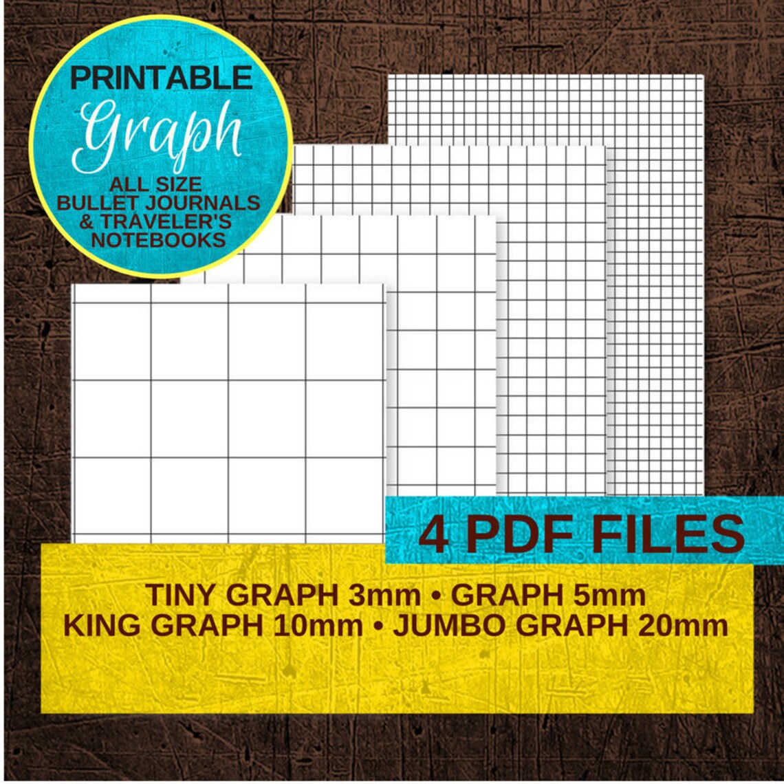 Travel Notebook Graph Graph Paper Notebook Printable Traveler's Notebook Insert Midori Refill ...