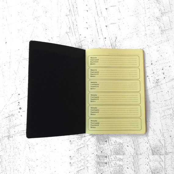 Password Keeper for Traveler's Notebook Printed Travelers Notebook