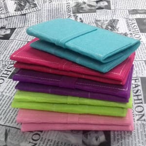 Travelers notebook wallet insert in 16 colors felt fabric to custom as you like: card pockets, envelope wallet, pencil wallet & cases