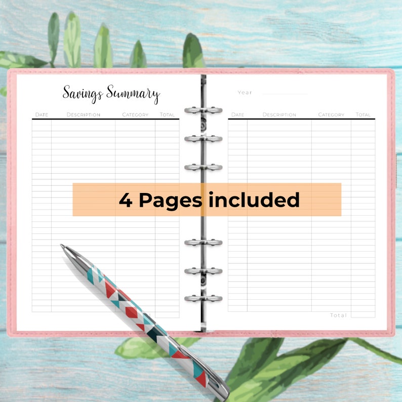 Finance Planner Printable A5 A4 Letter Size Half Letter Etsy