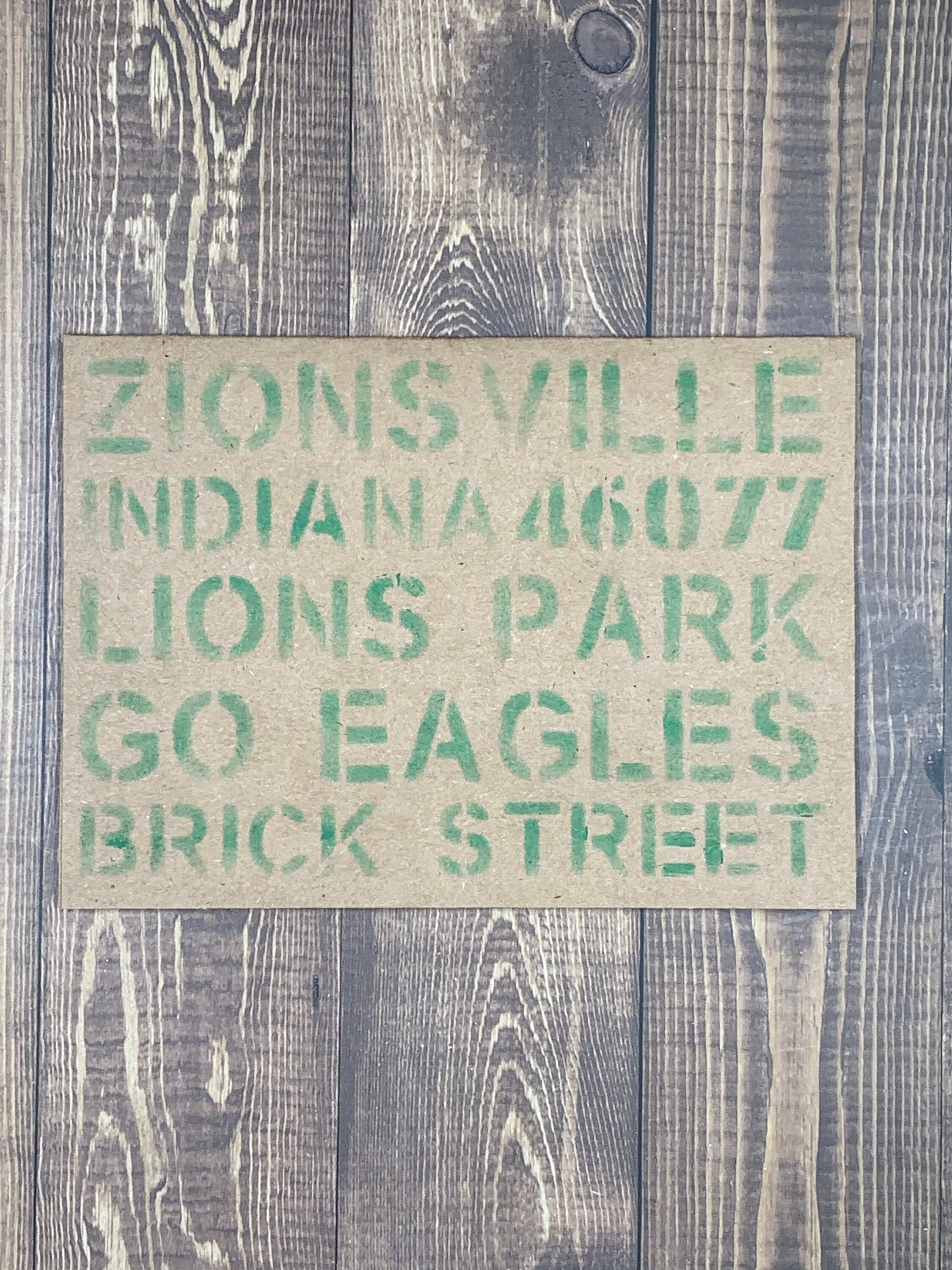 Zionsville IN subway sign Handmade Greeting Card Etsy.de
