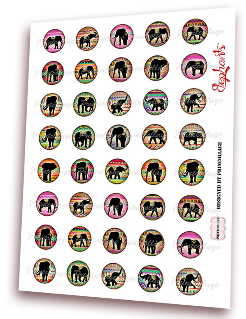 Digital Printable Sheet Cabochon Images 1.5 Inch 1inch 1612mm | Etsy