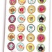 Cabochon Images Digital Printable Sheet 1.5 Inch 1inch 18,14mm Round ...