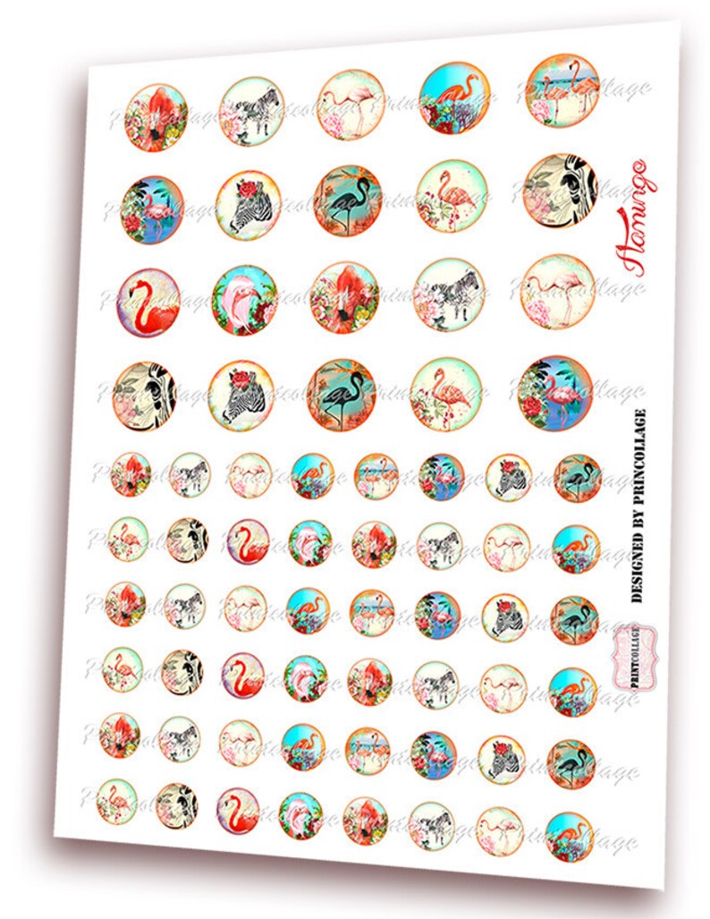 Digital Printable Sheet Cabochon Images 1.5 Inch 1inch 2016mm - Etsy
