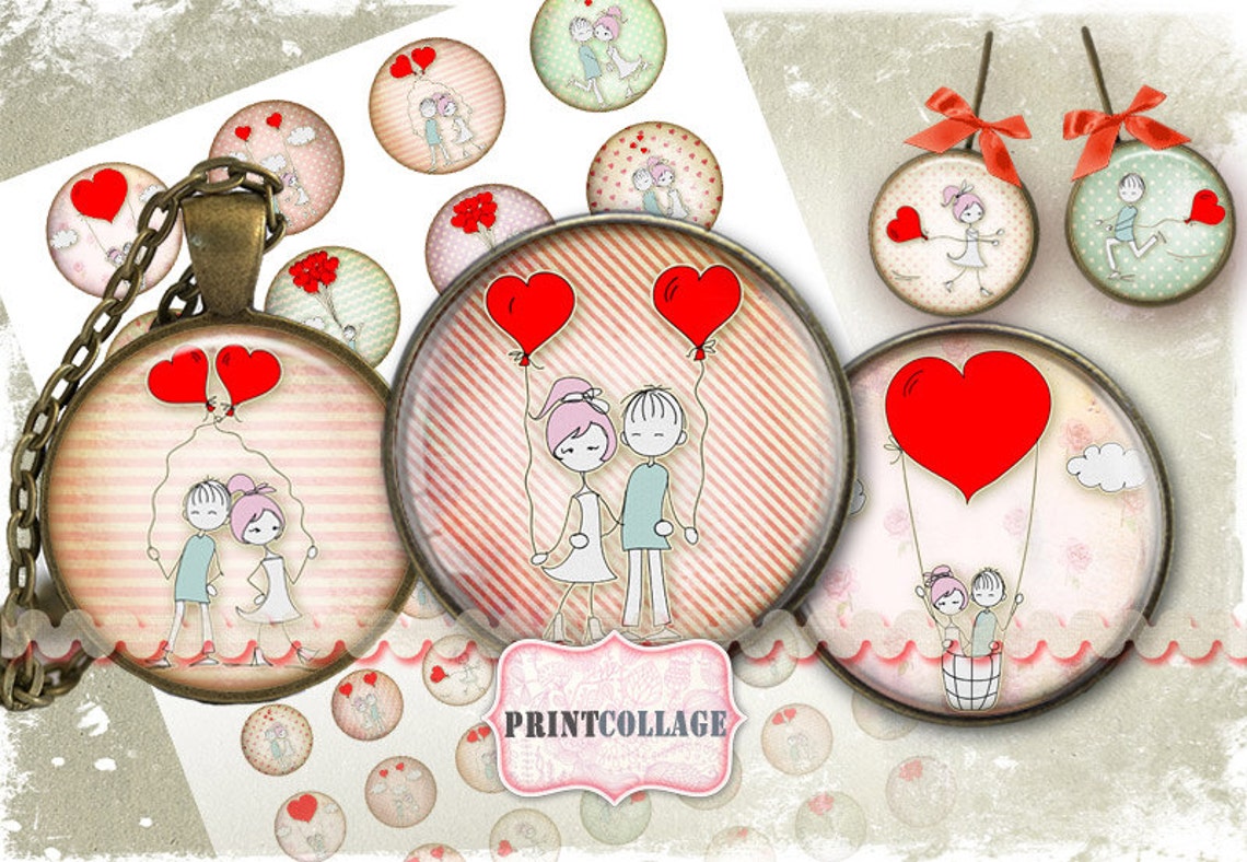 Cabochon Images Round Digital Printable Sheet 1.5 Inch 1inch - Etsy