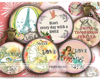 Motivational Quote Cabochon images Digital Collage Sheet 1.5 inch 18 mm 14 mm 1 inch Printable images digital download Bottle Cap image c140