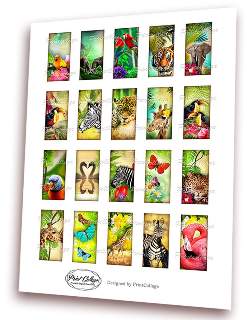 Domino Pendants Printable Images Digital Collage Sheet 1 X 2 Inch ...