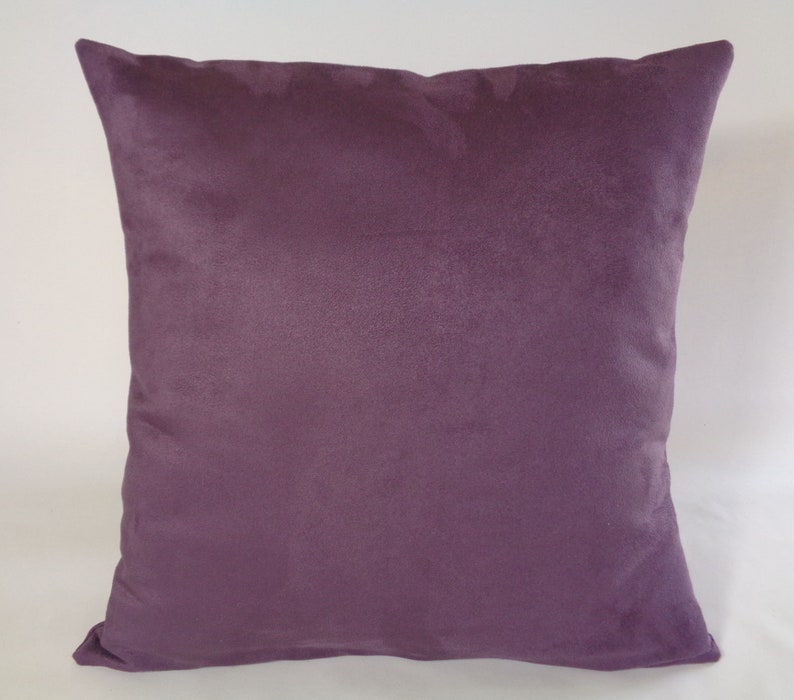 Deep Purple Pillow Cover Soft Purple Pillow Aubergine Pillow Etsy