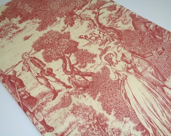 Toile Table Runner, Rouge Runner, French Scene Table Runner 36 Inch 50 Inch