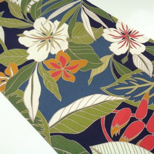 Tropical Runner Multi, Palm Leaf Table Runner, Hibiscus Runner 36 Inch
