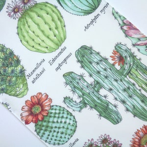 Cactus Table Runner, 36 Inch Home Decor Runner, Green Floral Runner