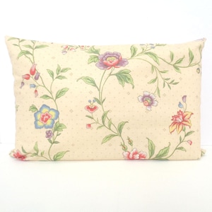 Scalamandre Pillow Cover Middleton Floral, 14x20 Inch Cotton Chintz Floral Pillow