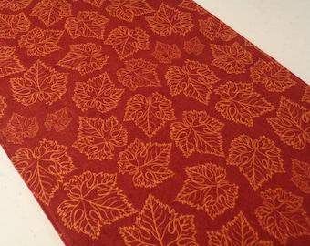 Grape Leaves Runner, Fall Table Runner, Leaves Thanksgiving Runner 36 inch Reversible