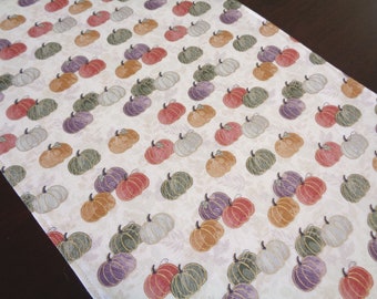 Pumpkin Table Runner, Fall Table Runner, 12x36 Thanksgiving Runner with Pumpkins