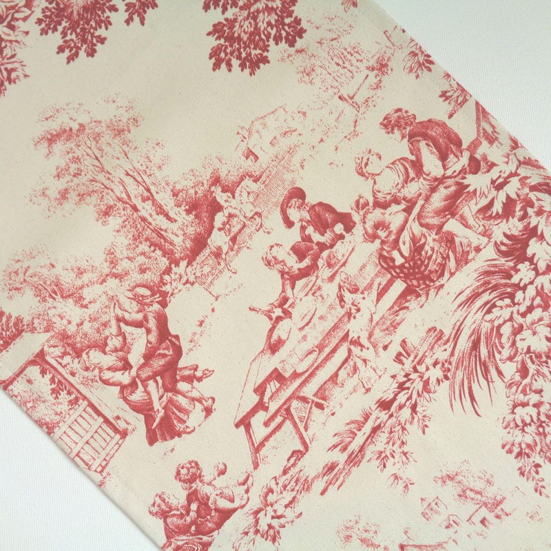Red Toile Table Runners - Etsy UK