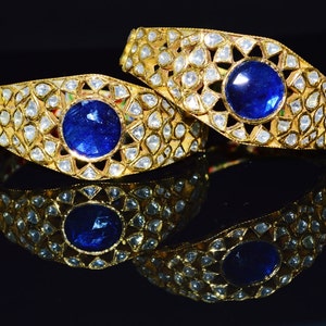 Sapphire Diamond Bangle Vintage Art Deco Mogul Islamic Asian 22K 18K ...