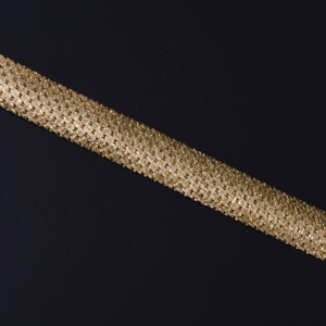 Vintage UnoAErre Bracelet Estate Italian Solid 750 18K Yellow Gold Textured Braided Mesh Uno A Erre Italy Bangle Bracelet ExoticGold image 8