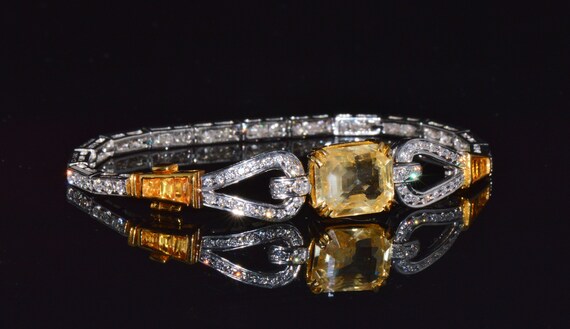 Sapphire Diamond Bracelet - GIA Natural No Heat U… - image 9