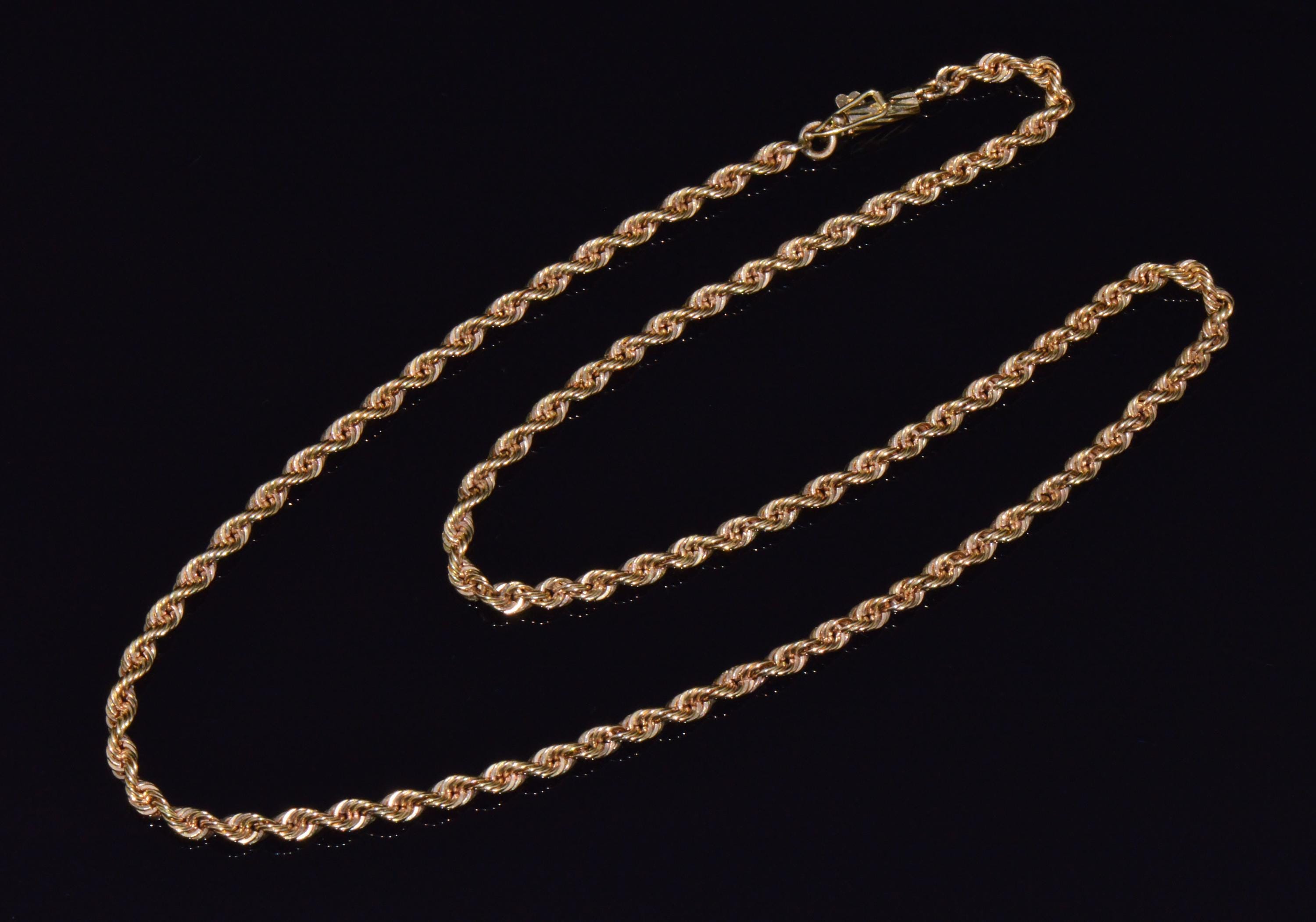 Facted Rope Chain Michael Anthony 14K Solid Gold Rope Chain Necklace | Faceted Diamond ...