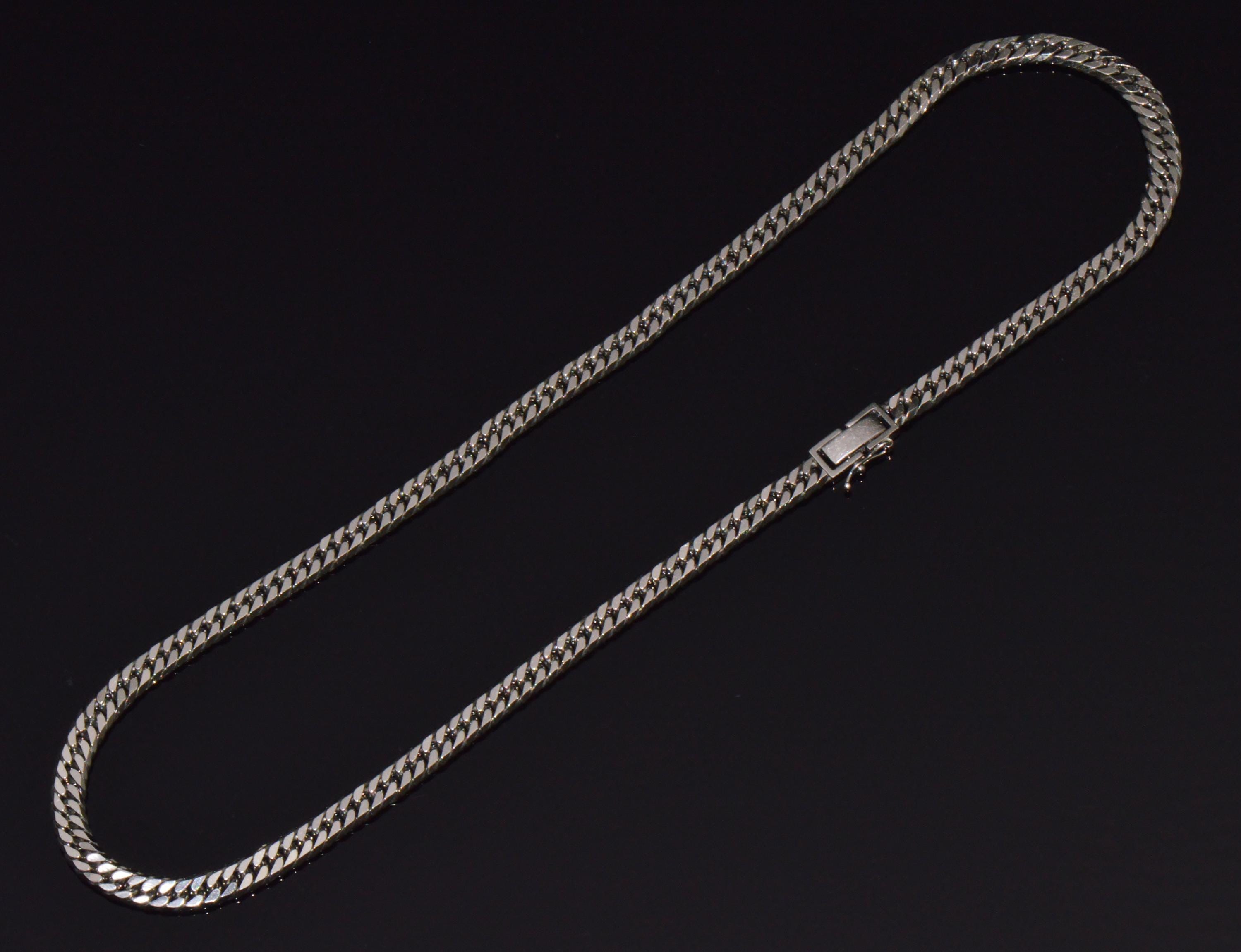 Vintage Chain Necklace - Gorgeous Solid Platinum PT 850 Mens 