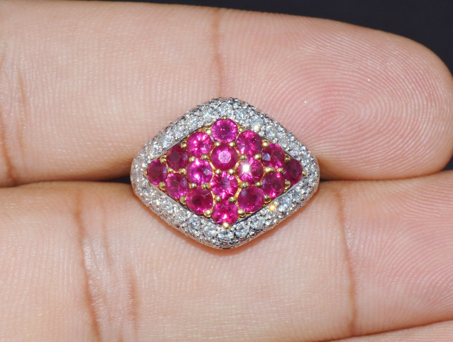 Ruby Diamond Ring Ruby Ring Certified Natural 2.65Cts | Etsy