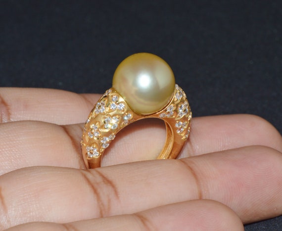 Vintage Pearl Ring - Gorgeous Natural 1.31CTS VS … - image 4