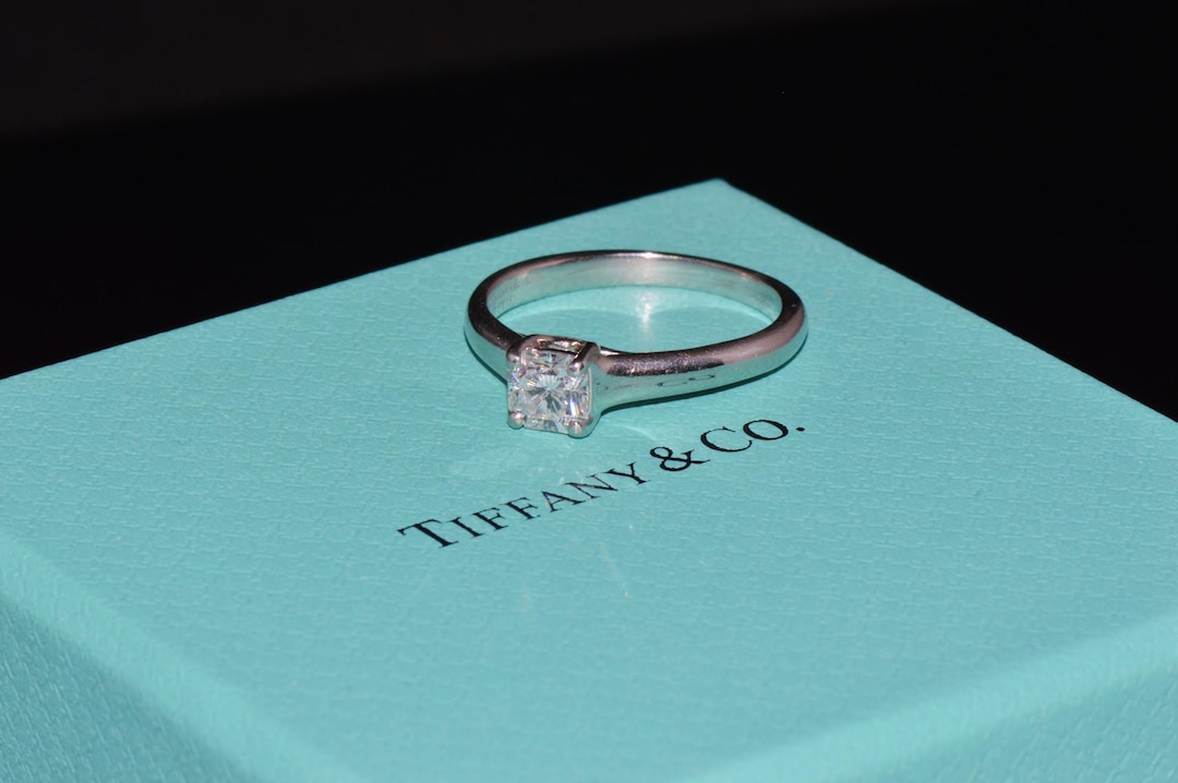 Authentic Tiffany & Co. Lucida Ring - Vintage 950 Platinum Natural