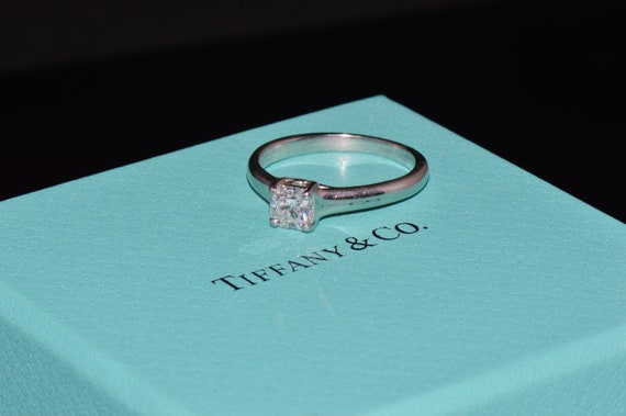 Authentic Tiffany & Co. Lucida Ring - Vintage 950 Platinum Natural