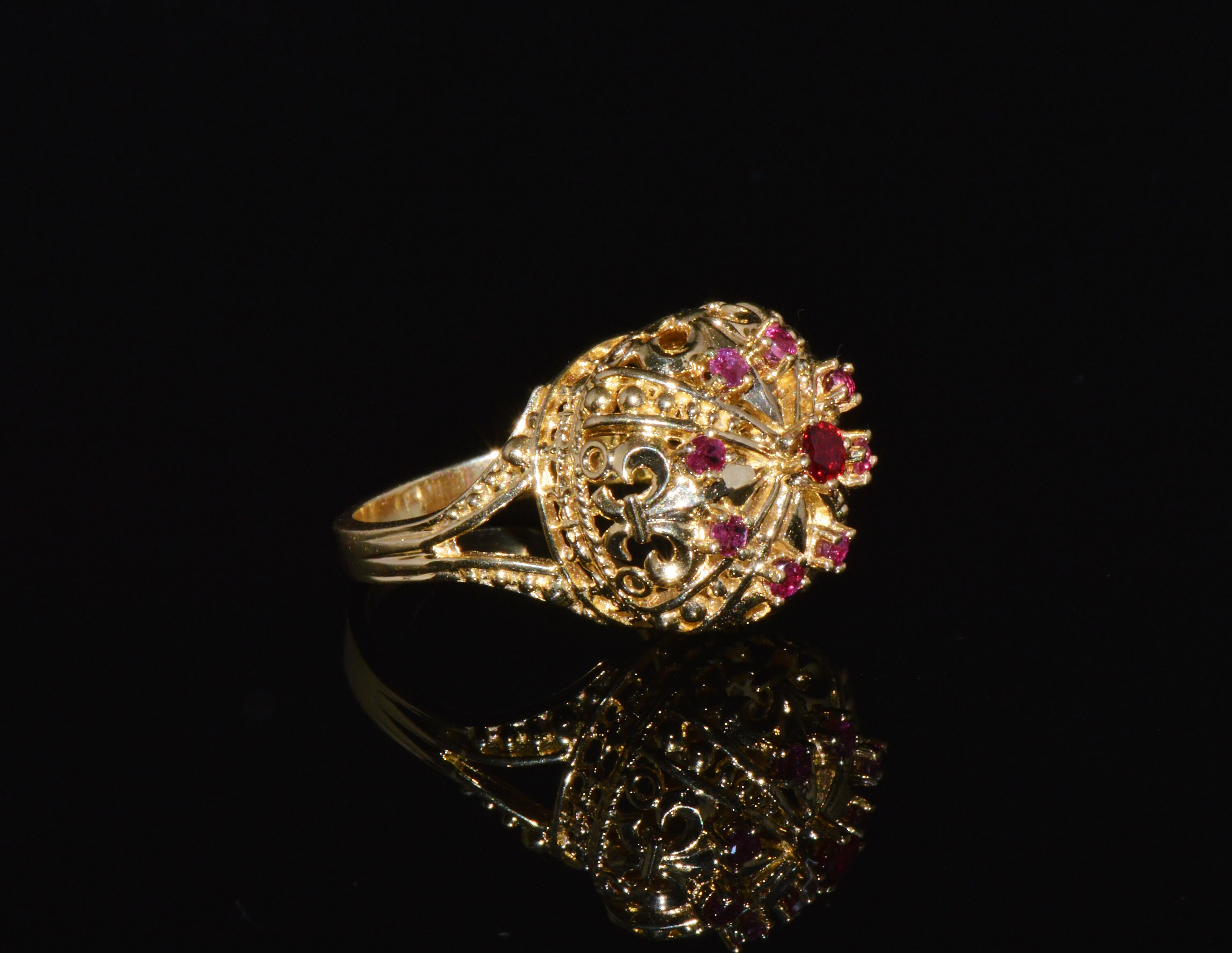 Vintage Franklin Mint Natural Ruby 750 18K Solid Gold