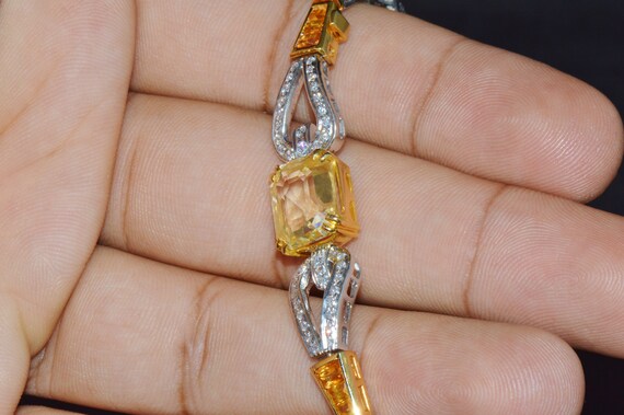 Sapphire Diamond Bracelet - GIA Natural No Heat U… - image 7