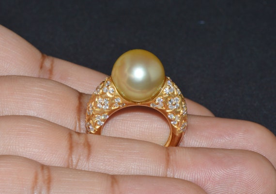 Vintage Pearl Ring - Gorgeous Natural 1.31CTS VS … - image 3