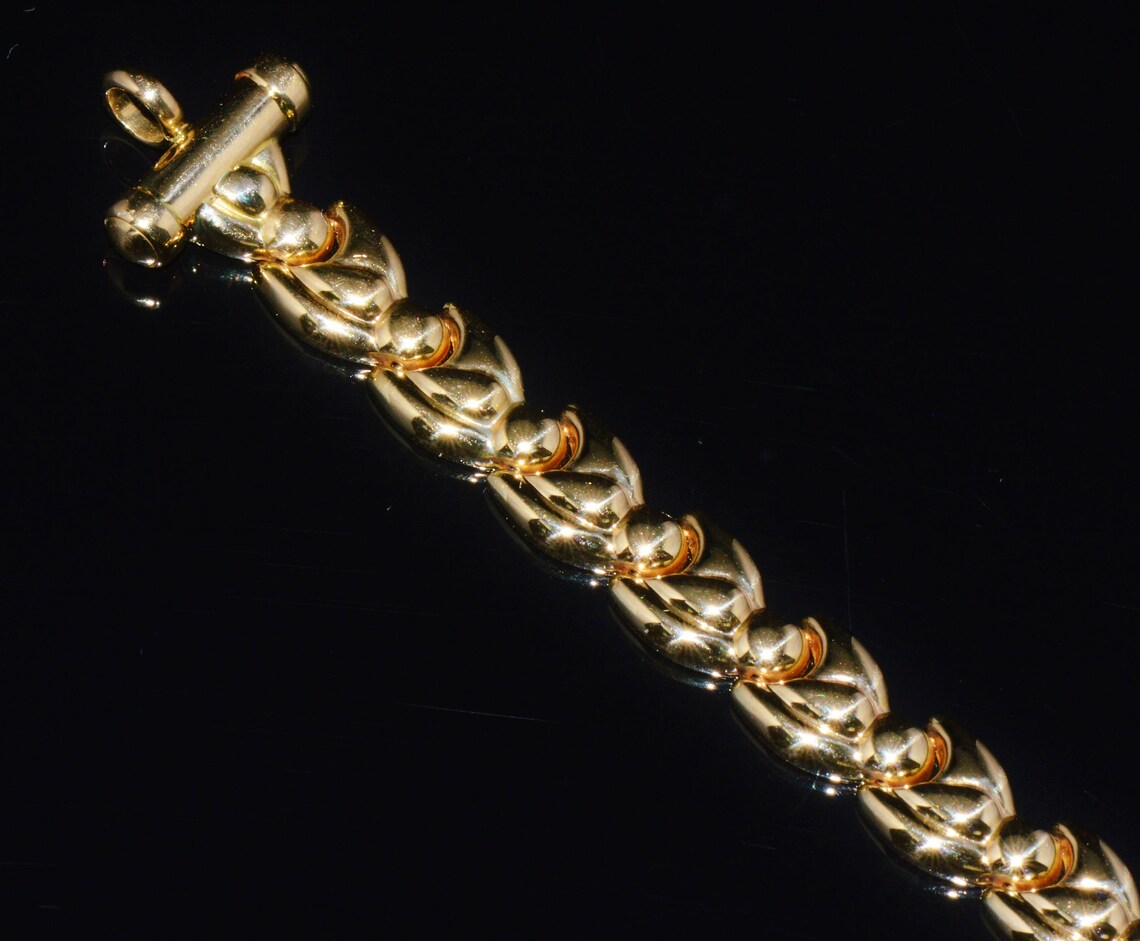 Italian Gold Bracelet Milor Italy Bracelet Fine Italian Etsy