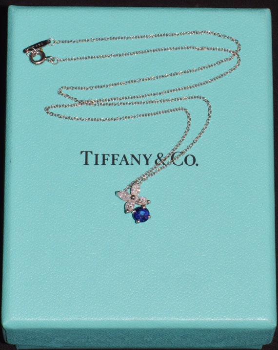 tiffany and co necklace blue
