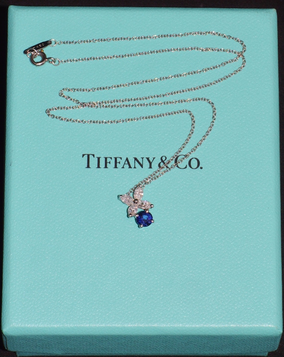 blue diamond necklace tiffany