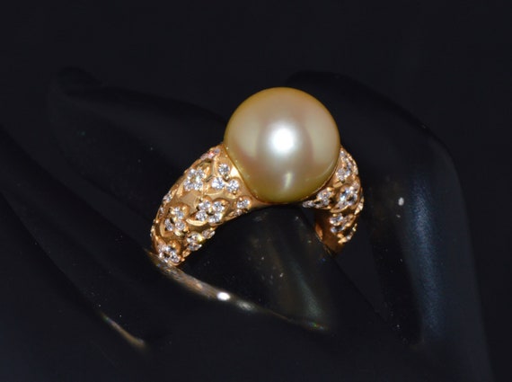 Vintage Pearl Ring - Gorgeous Natural 1.31CTS VS … - image 1