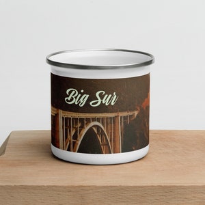 Big Sur Travel Mug, Bixby Bridge Mug, California Coast Souvenir, Coffee Mug, Adventure Mug, California Art, Cabin Mug, Big Sur Souvenir