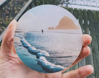 Cannon Beach Magnet | Oregon Gift | Pacific Northwest Gift | Decorative Magnet | 10cm x 10cm