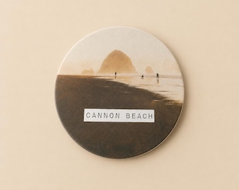 Cannon Beach Magnet – Oregon Coast Souvenir | Haystack Rock Gift | Pacific Northwest Decor | Travel Fridge Magnet (10.5 cm)