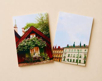 Stockholm Postcard Set of 2 – Scandinavian Architecture Photography Prints – Swedish Souvenir Cards – Nordic Stationery Gift