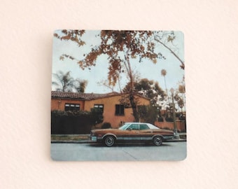 Los Angeles Vintage Car Magnet – California Travel Souvenir, Retro Fridge Magnet, LA Gift, California Decor