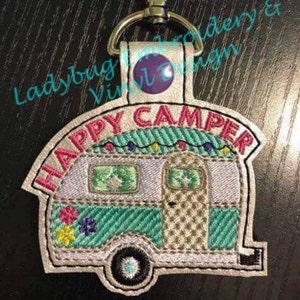 Happy Camper Key fob design