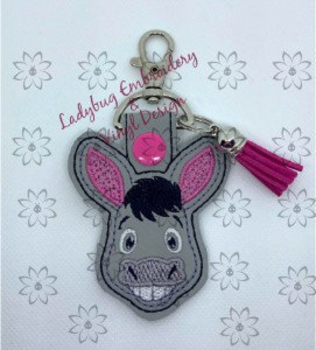 Donkey Key Fob Embroidery Design - Etsy
