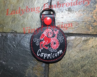 Capricorn Zodiac Key fob design